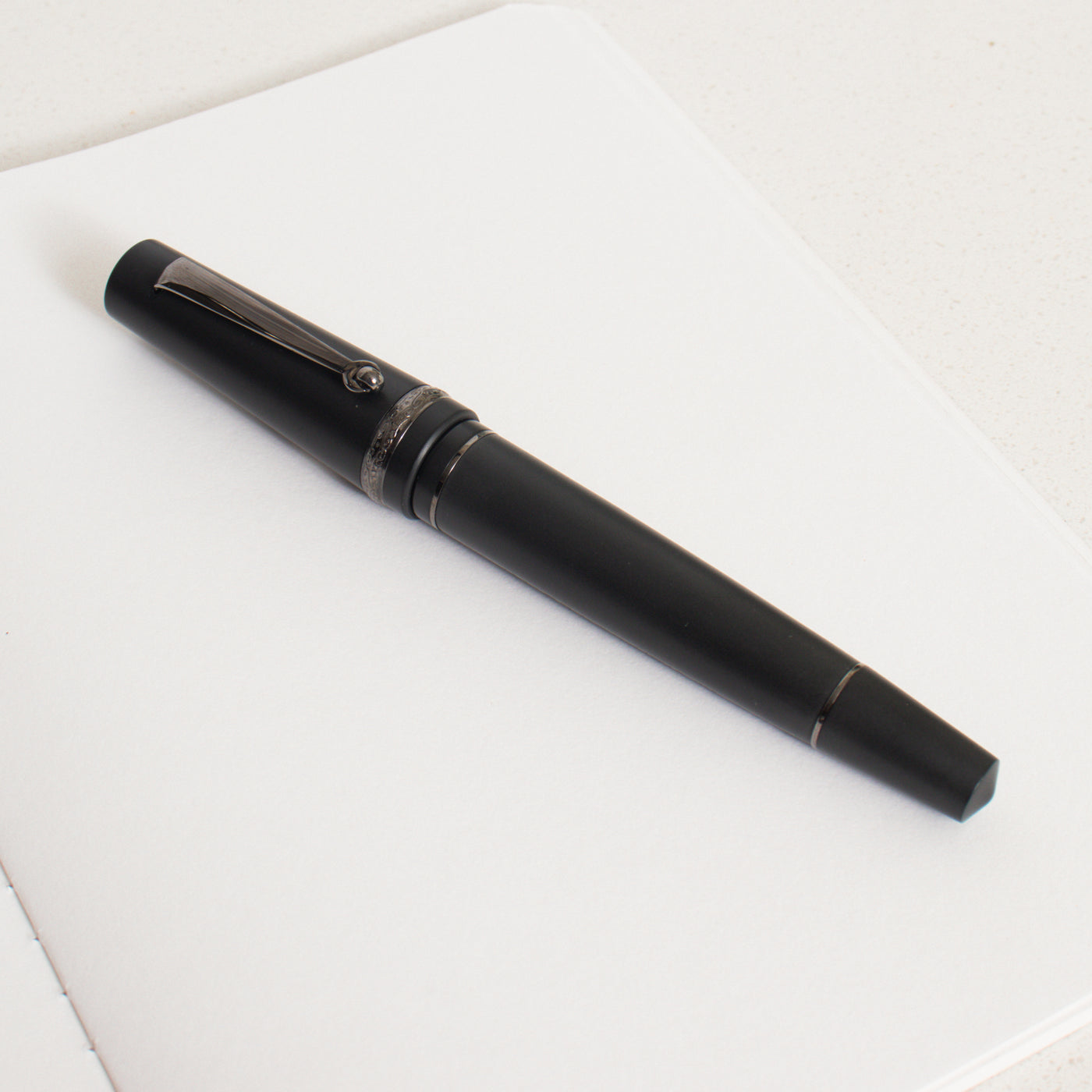 Maiora Aventus Lapillo Matte Black & Ruthenium Fountain Pen