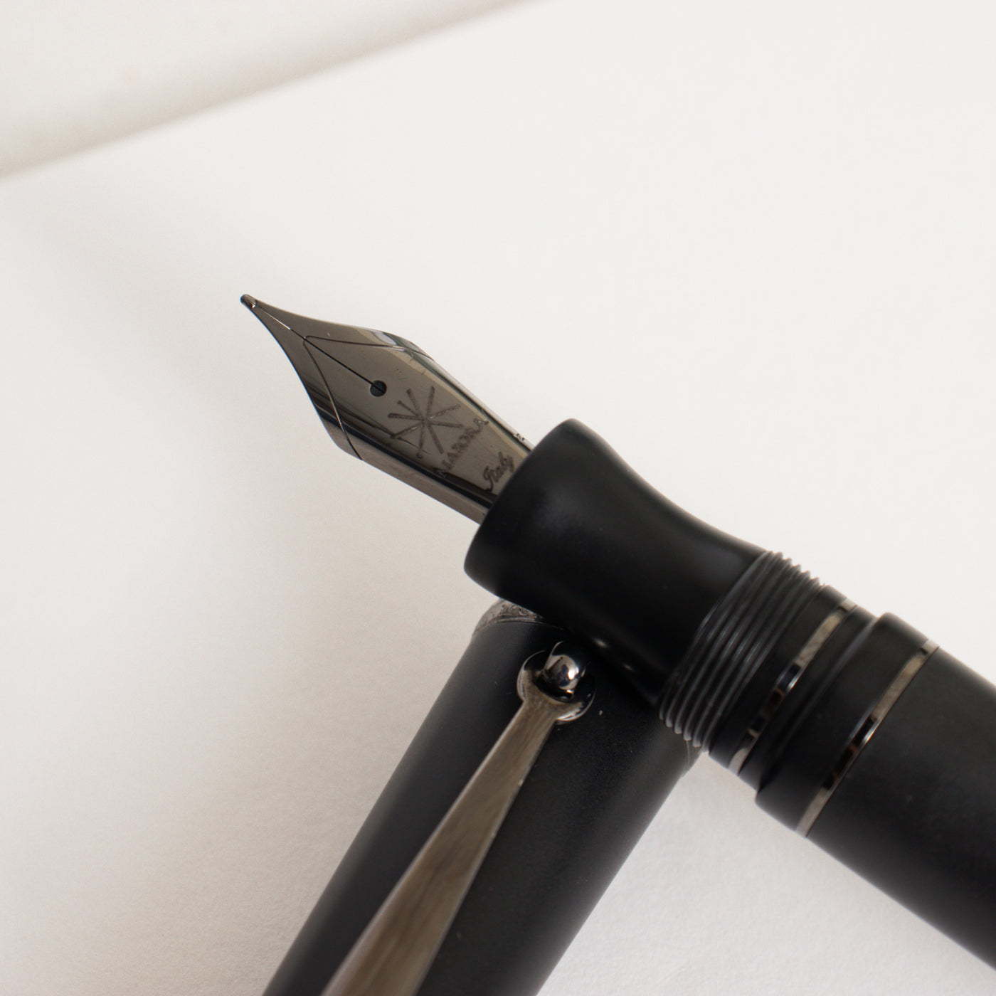 Maiora Aventus Lapillo Matte Black & Ruthenium Fountain Pen