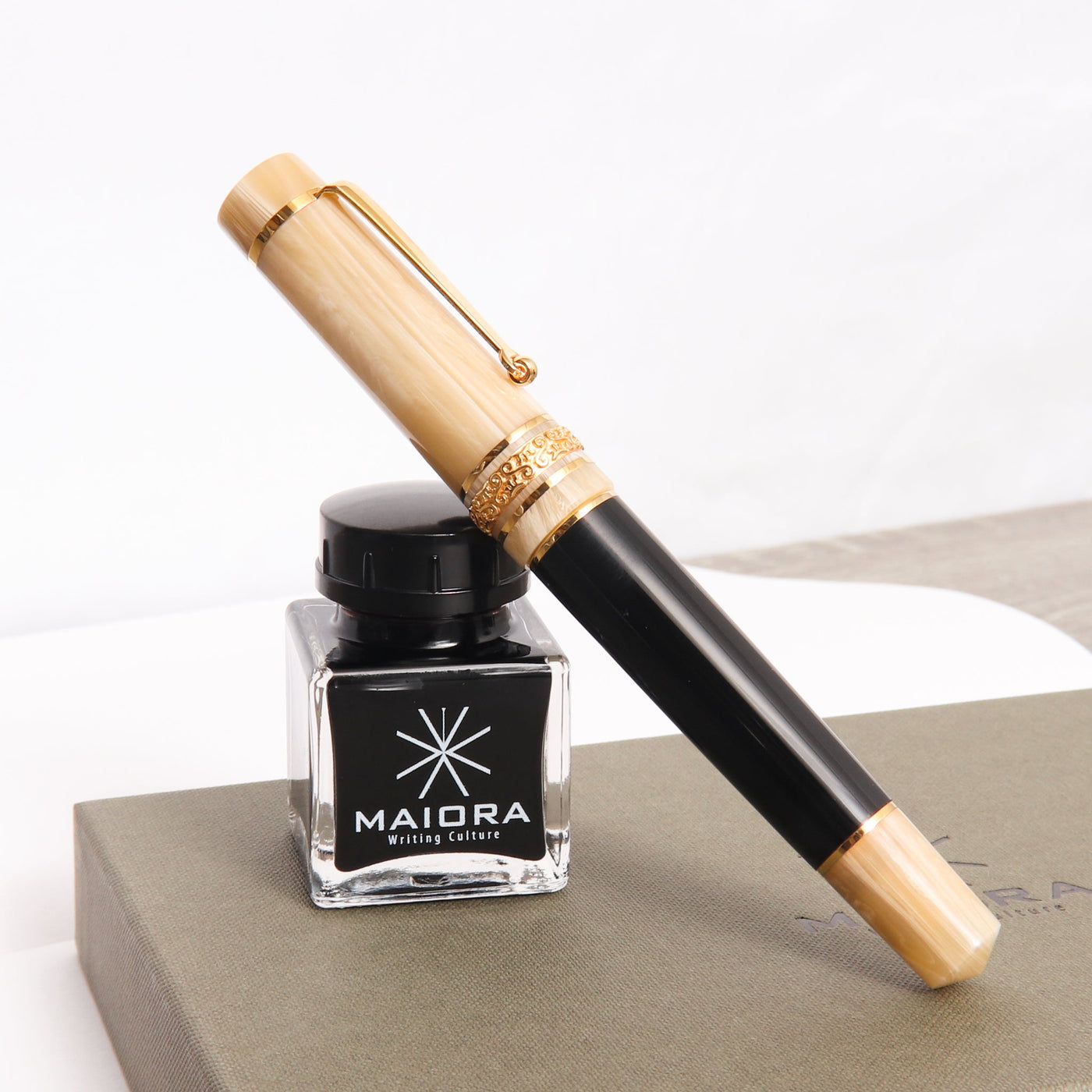 Maiora Notte Luna Numbered Edition Fountain Pen With Bottle of Ink