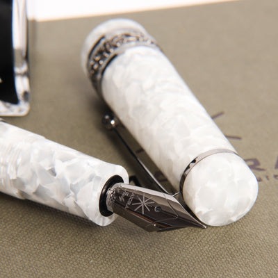 Maiora Perla Nera Limited Edition 98 Fountain Pen White Resin