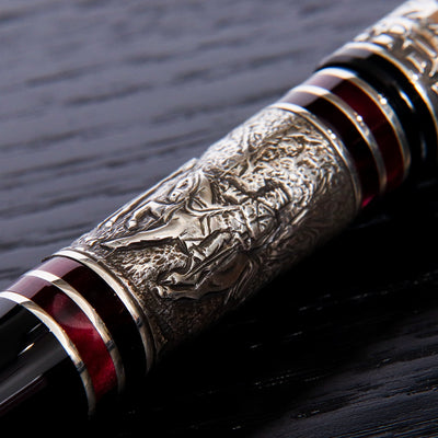 Marlen-Risorgemento-Silver-Fountain-Pen-Barrel-Details