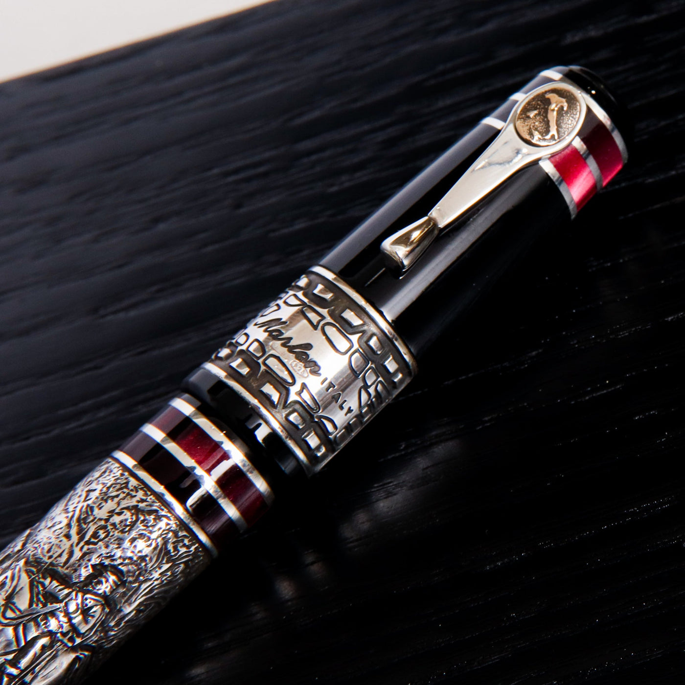 Marlen-Risorgemento-Silver-Fountain-Pen-Cap-Details