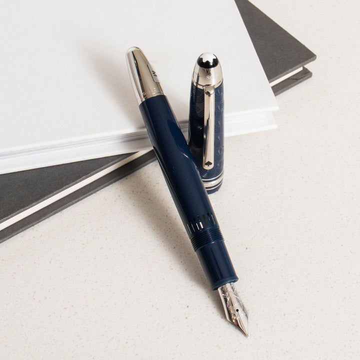 Montblanc Meisterstuck Around the World in 80 Days LeGrand Blue Fountain Pen Truphae