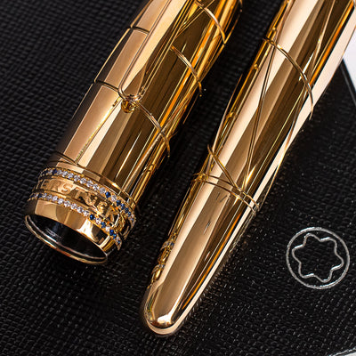 Montblanc Meisterstuck 146 Atelier Prives Solid Gold 18k Fountain Pen Limited Edition Cap Details