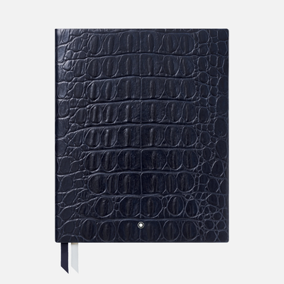 Montblanc Fine Stationery Notebook #149 Croco Print Shiny Blue Lined Notebook