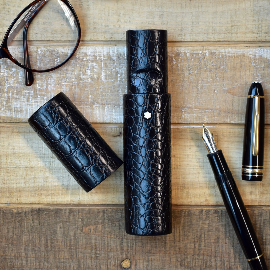 ¨MONTBLANC.FLORENCE.LEATHER POUTCH Montblanc Florence Made Pouch Pen Holder Bordeaux Leather