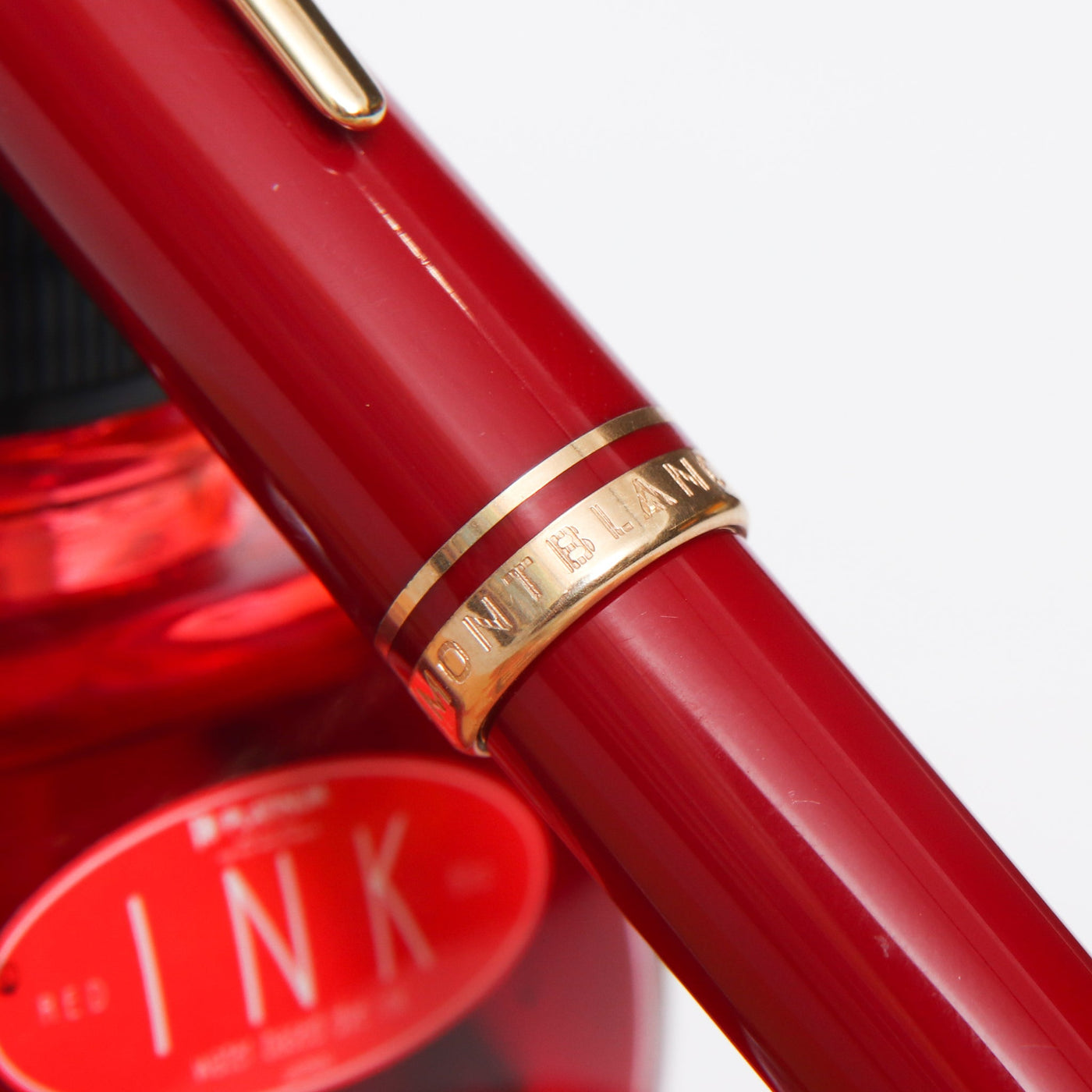 Montblanc Generation Bright Red & Gold Fountain Pen - Preowned Center Band