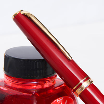 Montblanc Generation Bright Red & Gold Fountain Pen - Preowned Clip