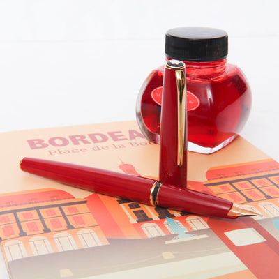 Montblanc Generation Bright Red & Gold Fountain Pen - Preowned Uncapped
