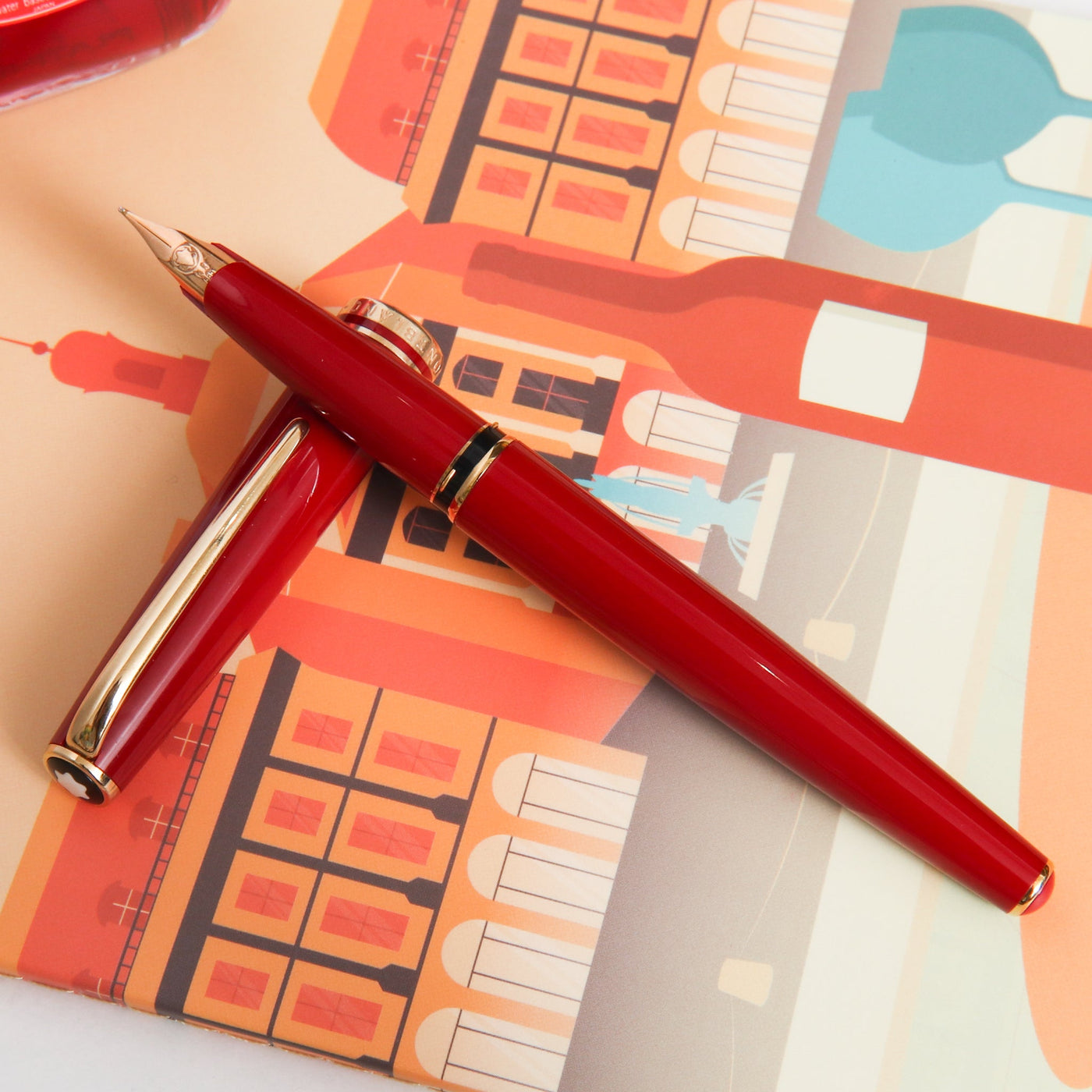 Montblanc Generation Bright Red & Gold Fountain Pen - Preowned