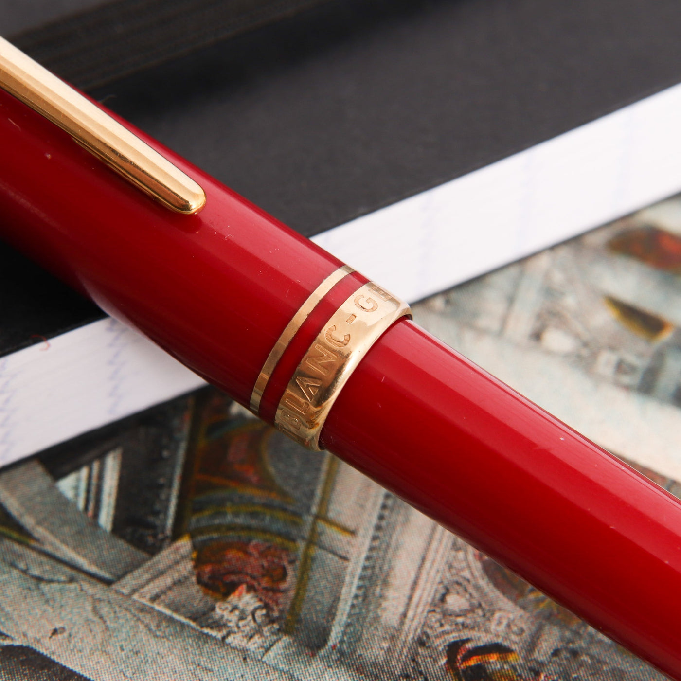 Montblanc-Generation-Red-&-Gold-Mechanical-Pencil-Center-Band