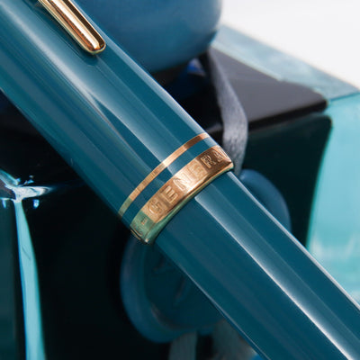 Montblanc Generation Turquoise & Gold Rollerball Pen - Preowned Center Band