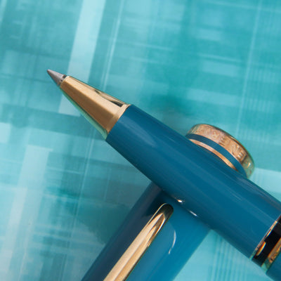 Montblanc Generation Turquoise & Gold Rollerball Pen - Preowned Tip