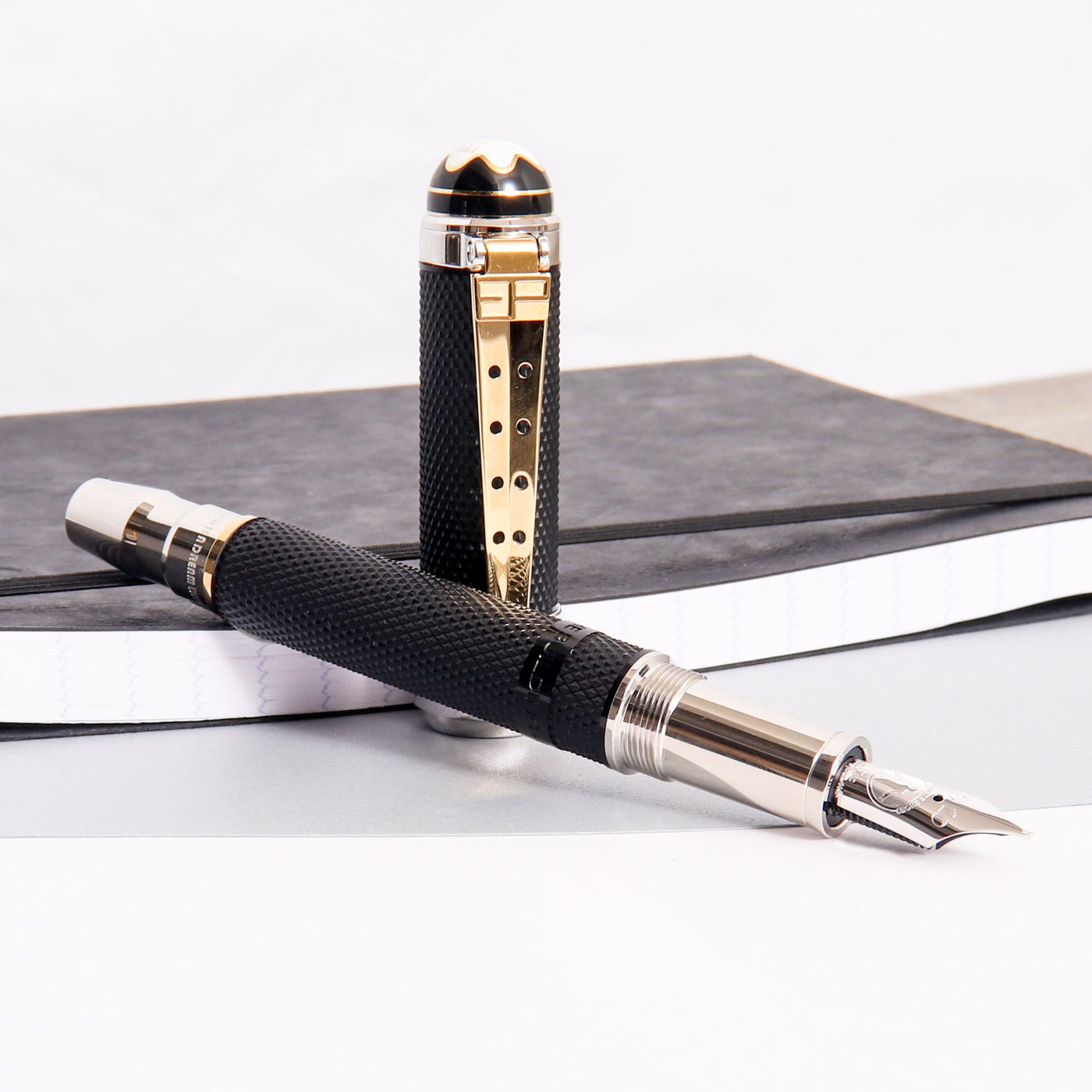 Montblanc Great Characters Elvis Presley Fountain Pen Black With Silver And Gold Trim