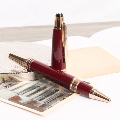 Montblanc-Great-Characters-John-F-Kennedy-Burgundy-Rollerball-Pen-Uncapped
