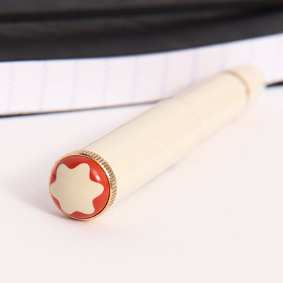 Montblanc Heritage Baby Ivory Fountain Pen Red Logo On Cap