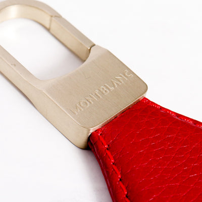 Montblanc Leather Goods Red Key Ring Preowned Clip