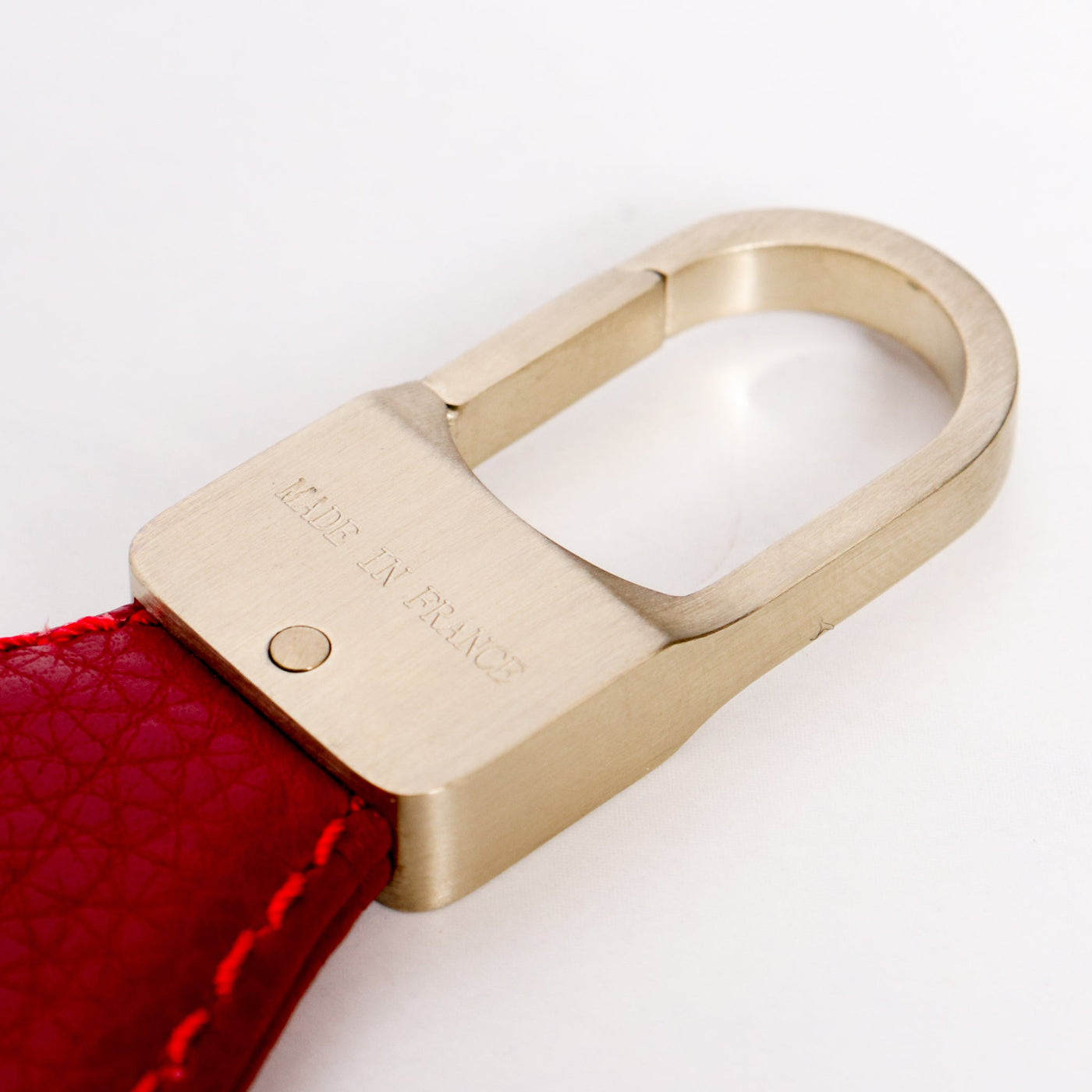 Montblanc Leather Goods Red Key Ring Preowned Made in France