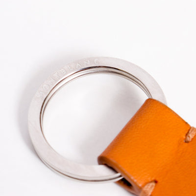 Montblanc Leather Goods Split Rings Cognac Key Ring Preowned Engraved