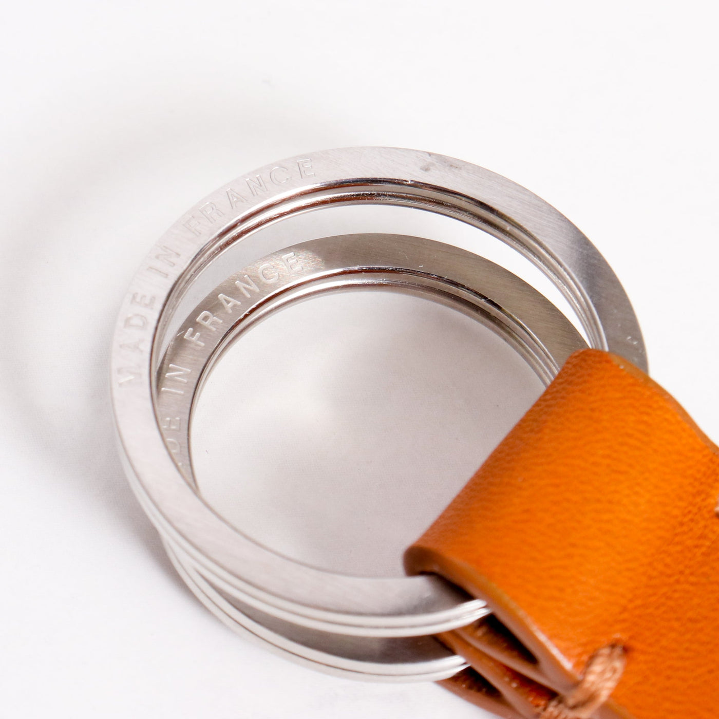 Montblanc Leather Goods Split Rings Cognac Key Ring Preowned Made in France