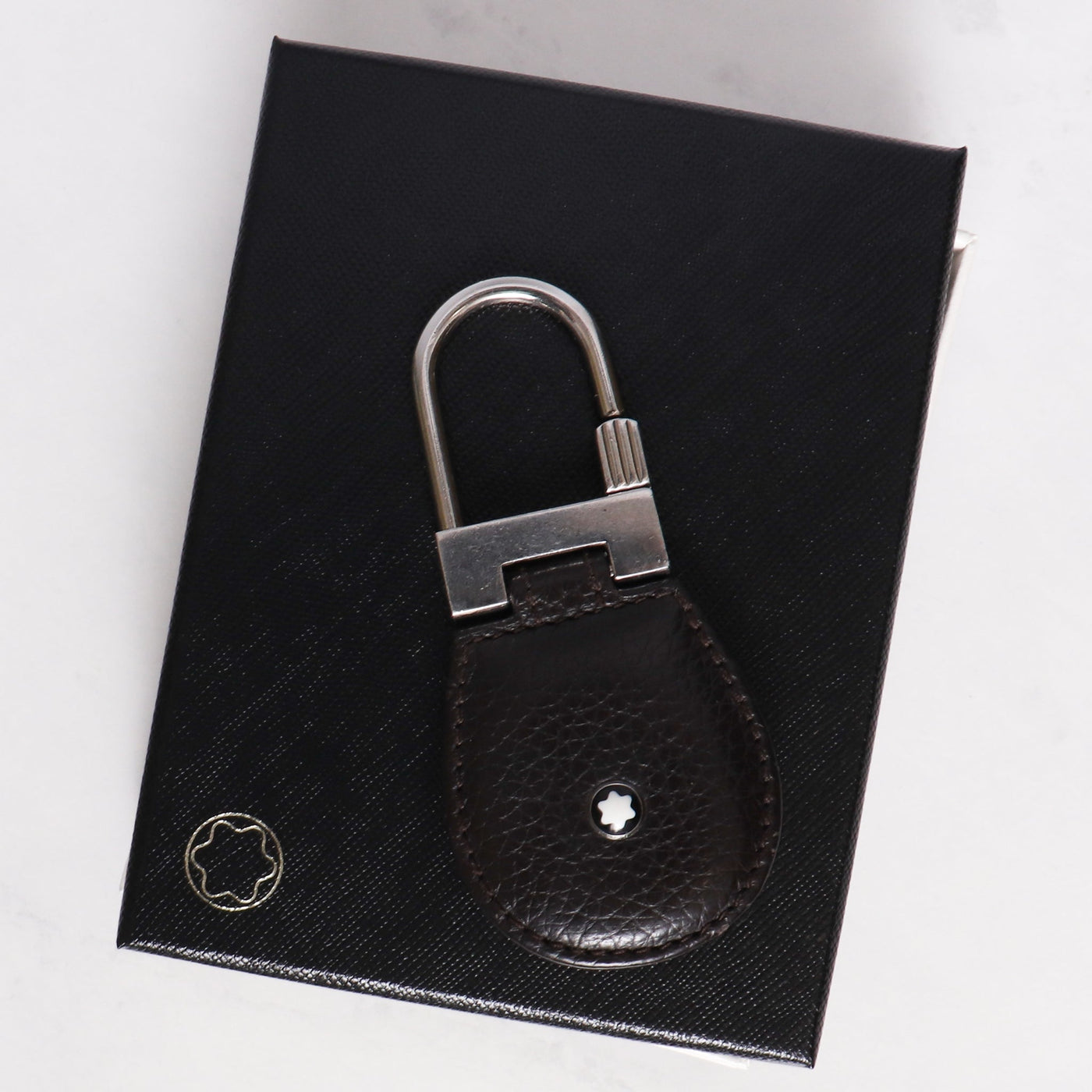 Montblanc Leather MeisterstŸck Brown Soft Grain Key Fob 114476 Preowned With Box