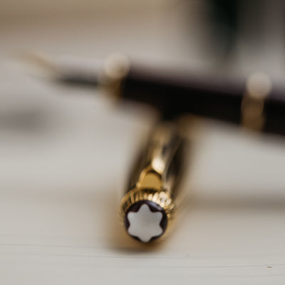 Montblanc Meisterstuck 144DV Bordeaux & Vermeil Fountain Pen - Preowned
