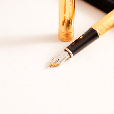 Montblanc Meisterstuck 144V Solitaire Vermeil Barley Fountain Pen - Preowned