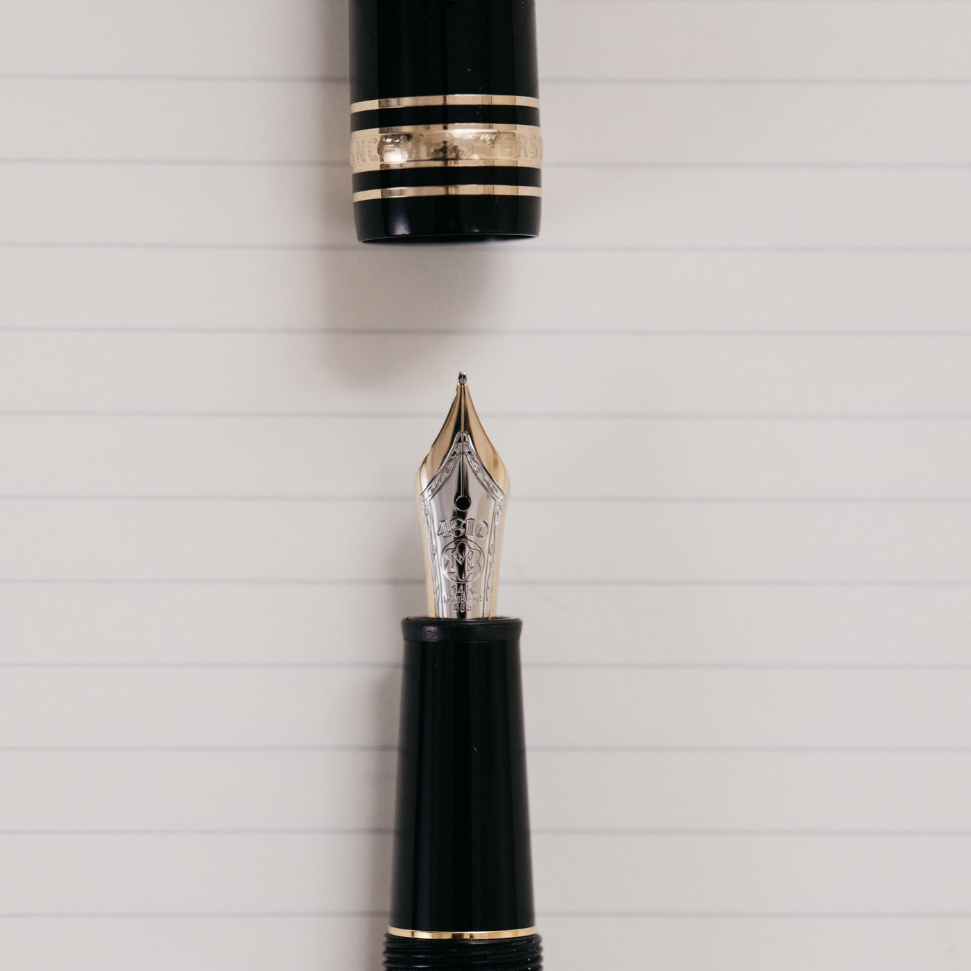 Montblanc Meisterstuck 145 Black & Gold Fountain Pen - Preowned