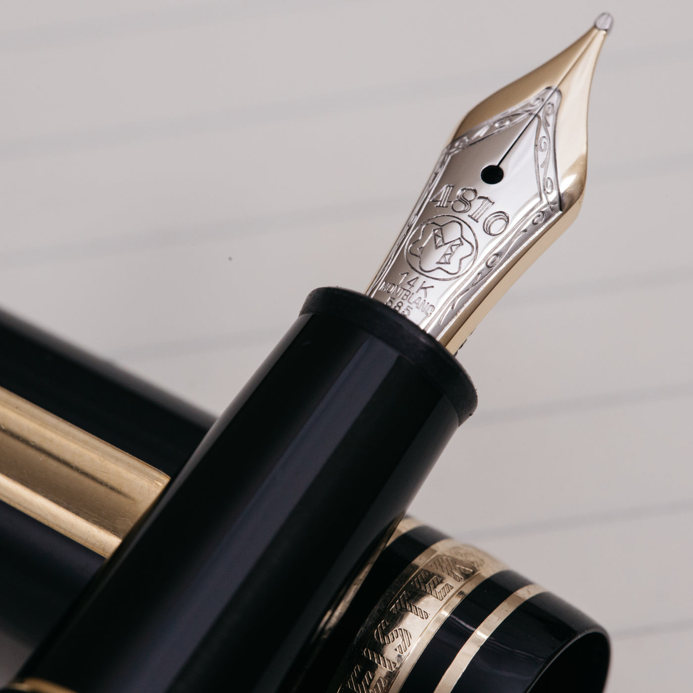 Montblanc Meisterstuck 145 Black & Gold Fountain Pen - Preowned