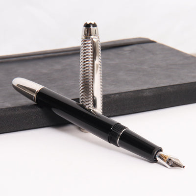 Montblanc-Meisterstuck-145-Solitaire-Doue-Geometry-Fountain-Pen-Uncapped