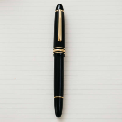 Montblanc-Meisterstuck-146-Black-Gold-GT-LeGrand-Fountain-Pen-Capped