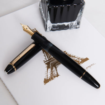 Montblanc Meisterstuck 146 Black & Gold LeGrand Fountain Pen 18k Nib - Preowned