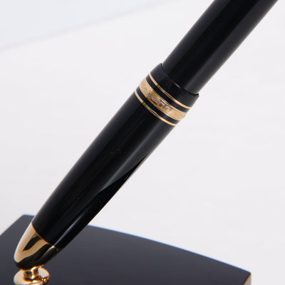 Montblanc Meisterstuck 146 Black & Gold LeGrand Crystal Desk Set Preowned Center Band