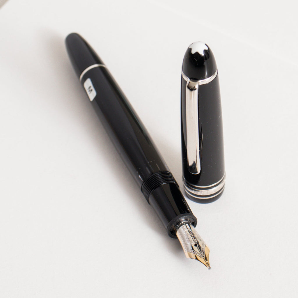 ★MONTBLANC MEISTER STUCK 146 モンブラン マイスターシュテュック 万年筆 ペン先 14K 4810 インク 箱付き 本体ネーム入り Montblanc Meisterstuck Fountain Pen - Black - Platinum Trim - Legrand - 146  size - Medium