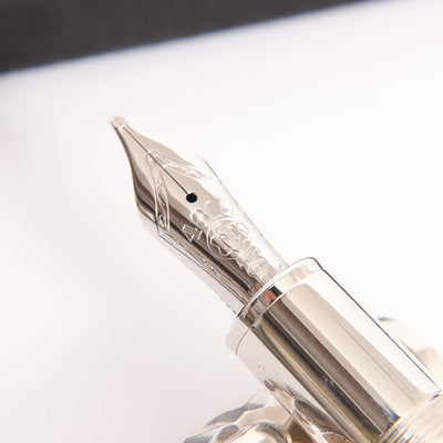 Montblanc-Meisterstuck-146-Solitaire-MartelŽ-Sterling-Silver-LeGrand-Fountain-Pen-Nib