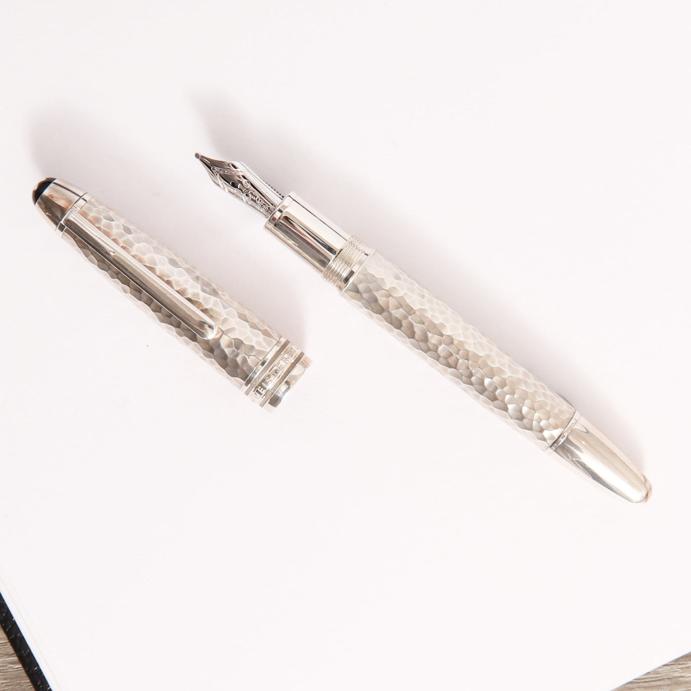 Montblanc-Meisterstuck-146-Solitaire-MartelŽ-Sterling-Silver-LeGrand-Fountain-Pen-Silver