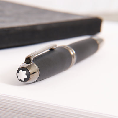 Montblanc Meisterstuck 146 Ultra Black LeGrand Fountain Pen Logo on Cap