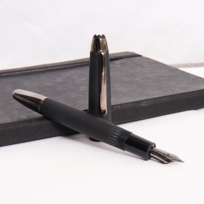 Montblanc Meisterstuck 146 Ultra Black LeGrand Fountain Pen Uncapped