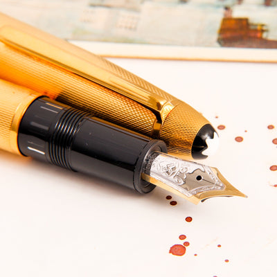 Montblanc Meisterstuck 146V Solitaire Vermeil Barley LeGrand Fountain Pen 18k Gold Nib Details