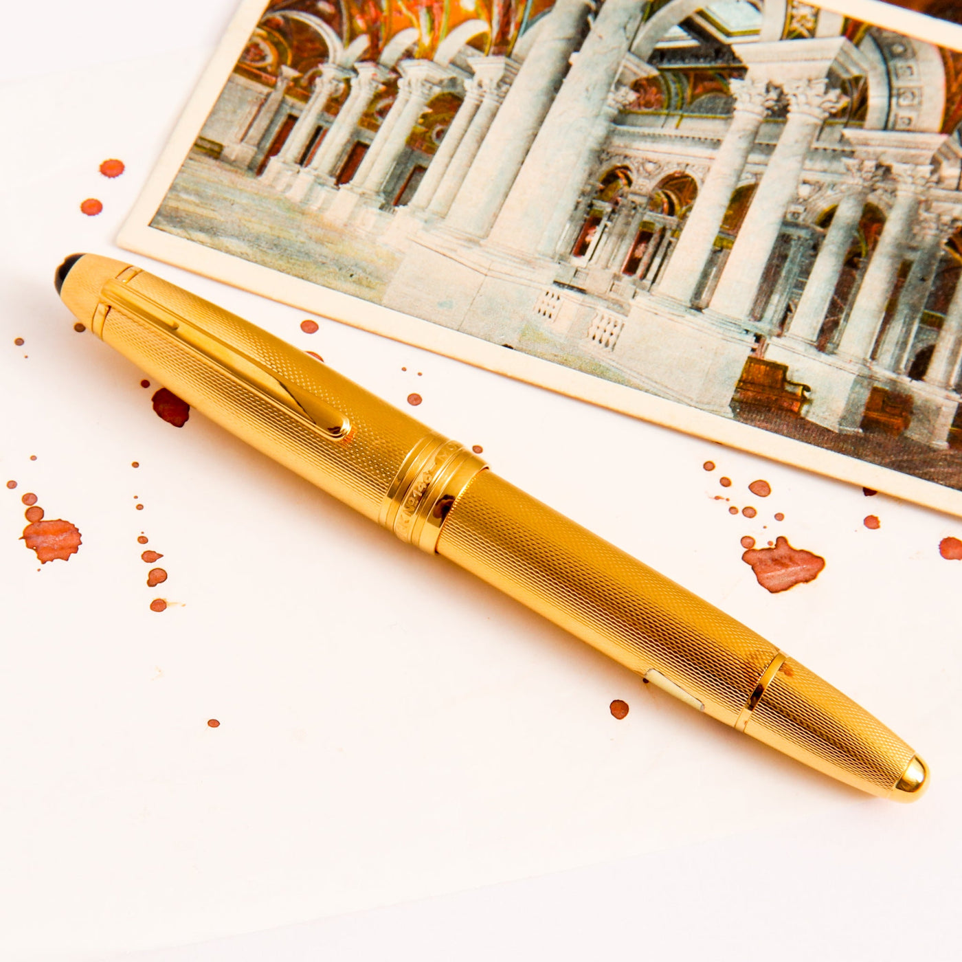 Montblanc Meisterstuck 146V Solitaire Vermeil Barley LeGrand Fountain Pen Capped