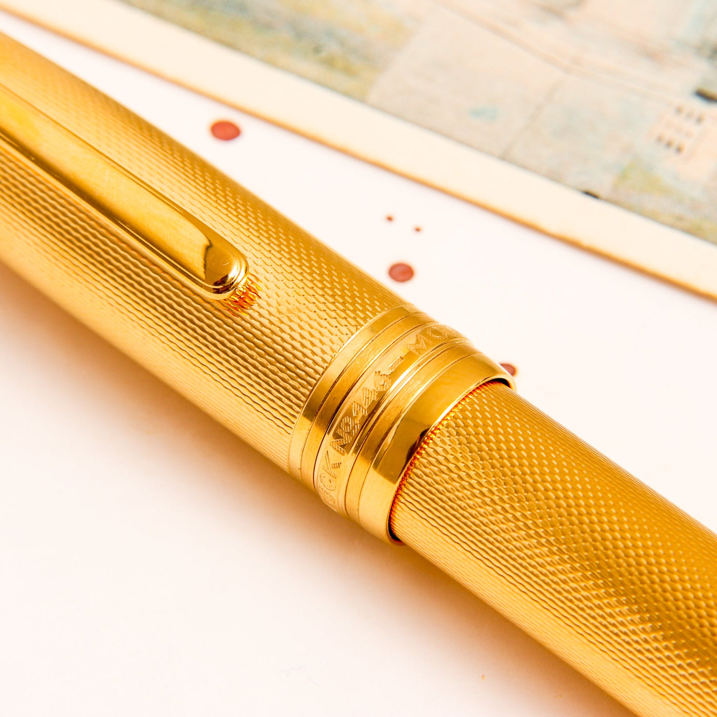 Montblanc Meisterstuck 146V Solitaire Vermeil Barley LeGrand Fountain Pen Details