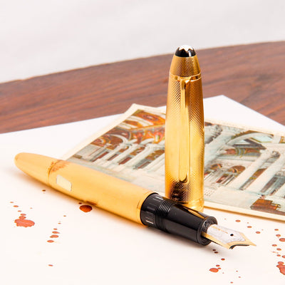 Montblanc Meisterstuck 146V Solitaire Vermeil Barley LeGrand Fountain Pen Uncapped