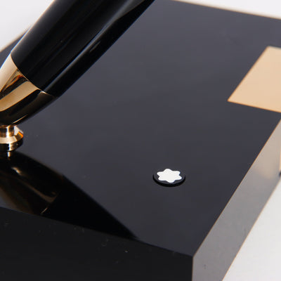 Montblanc Meisterstuck 149 Black & Gold Desk Set Preowned Logo
