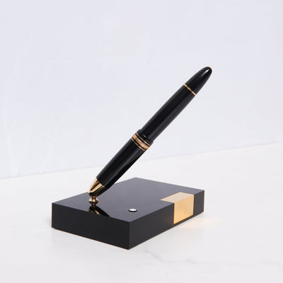 Montblanc Meisterstuck 149 Black & Gold Desk Set Preowned