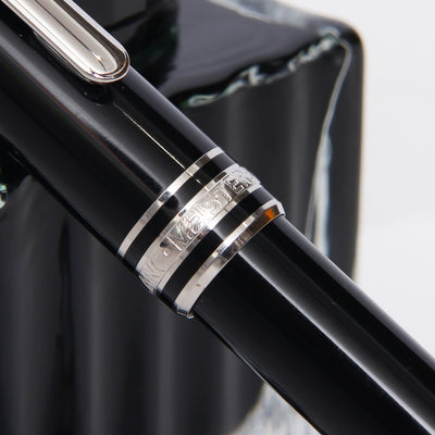 Montblanc Meisterstuck 163P Black & Platinum Rollerball Pen - Preowned Center Band