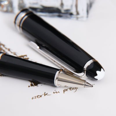 Montblanc Meisterstuck 163P Black & Platinum Rollerball Pen - Preowned Tip Details