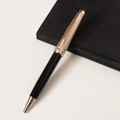 Montblanc Meisterstück 164 Doué Geometry Champagne Gold Coated Classique Ballpoint Pen