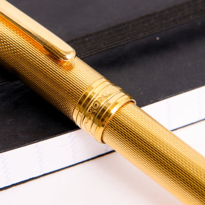 Montblanc Meisterstuck 165 Solitaire Gold Plated Barley Mechanical Pencil Center Band