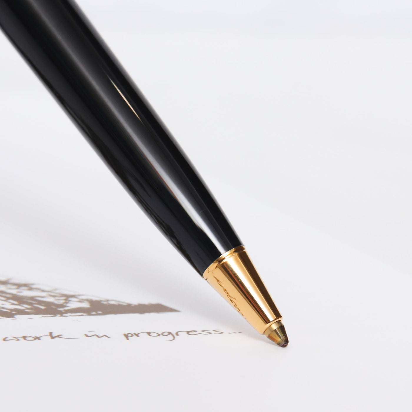 Montblanc Noblesse Oblige Black & Gold Ballpoint Pen - Preowned Tip