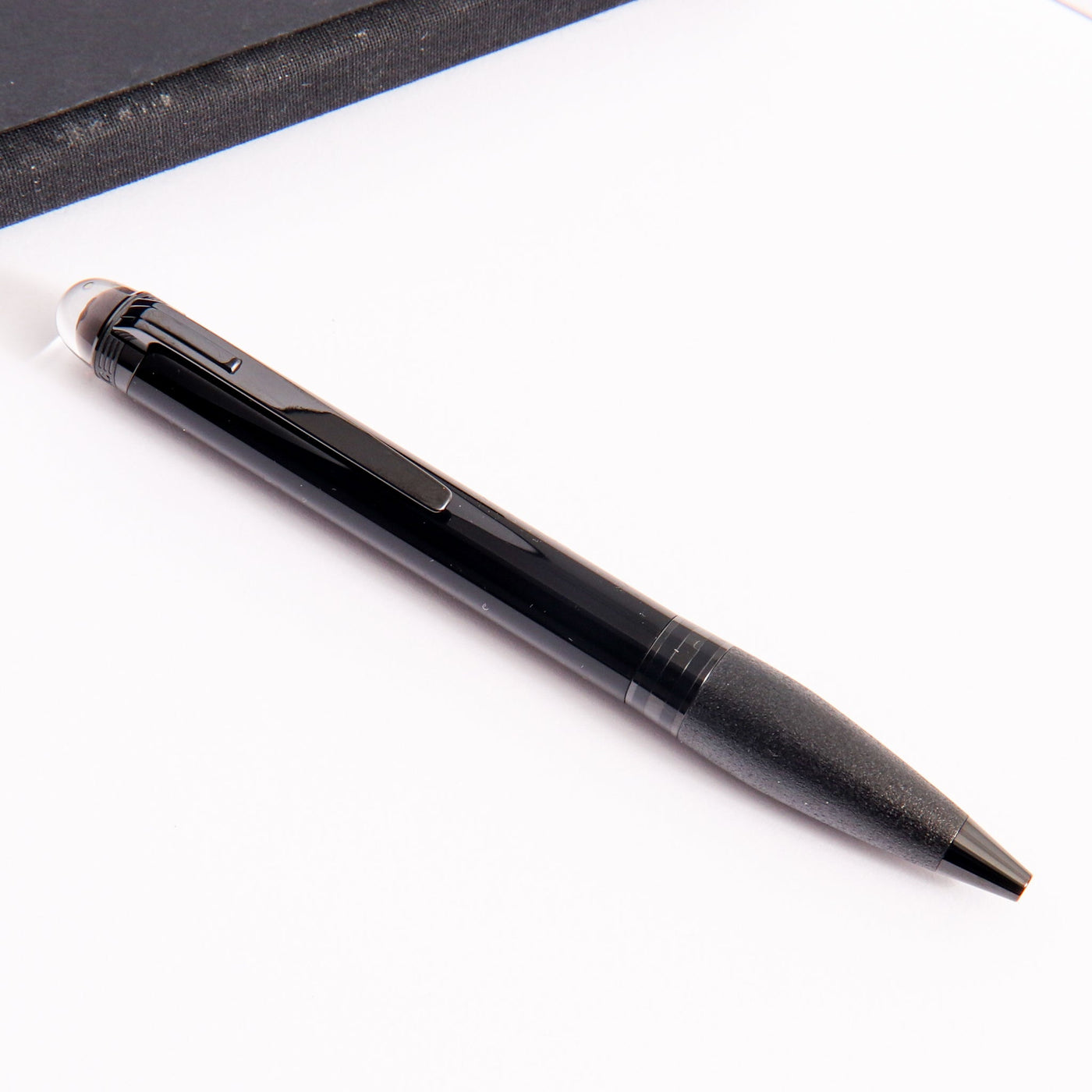 Montblanc Starwalker BlackCosmos Doue Ballpoint Pen Shiny Black Resin With Black PVD Coatings
